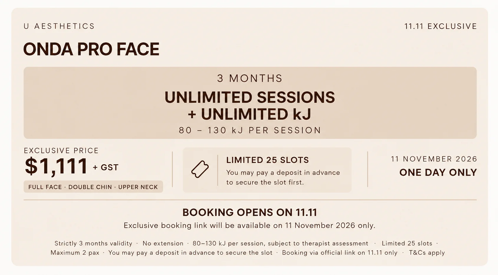 U Aesthetics 11.11 Exclusive